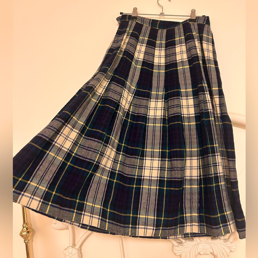 VINTAGE | Plaid Pleated Skirt Kilt Uniform